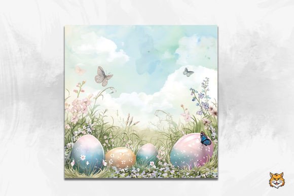 Easter Eggs Watercolor Pastel Background Grafik Hintegründe Von Meow.Backgrounds