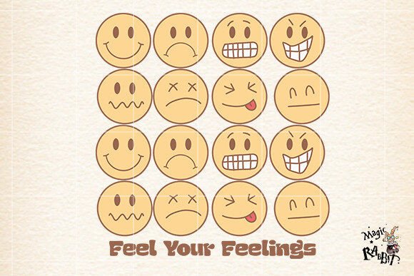 Feel Your Feelings ,Mental Health PNG Graphic Illustrations By Magic Rabbit