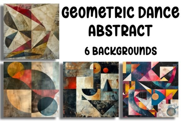 Geometric Dance Abstract Illustration Fonds d'Écran Par unlimited art
