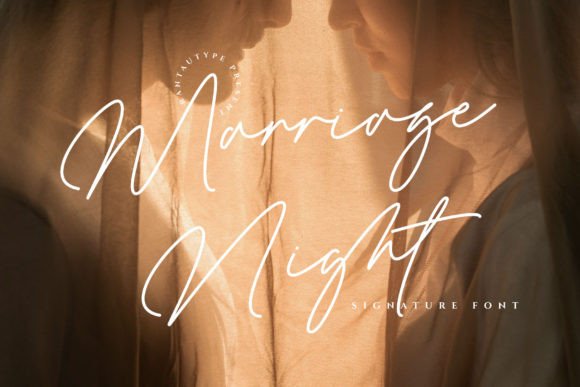 Marriage Night Script & Handwritten Font By RantauType