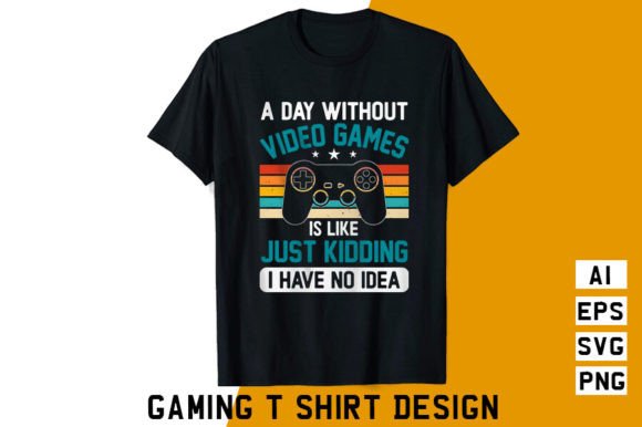 Retro Vintage Gaming T-shirt Design Graphic T-shirt Designs By lakiaktertsd