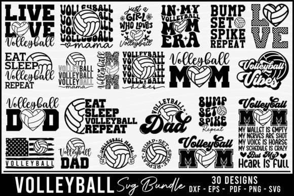 Volleyball Svg Bundle Gráfico Manualidades Por BeeCraftR