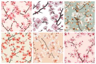 Cherry Blossom Seamless Pattern Gráfico Patrones de Papel Por mspro996 2