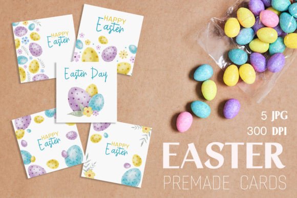 Happy Easter Printable Cards Graphic Illustrations By Fedulova_art