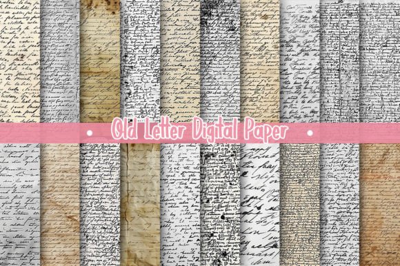 Old Letter Digital Paper Graphic Backgrounds By Aspect_Studio