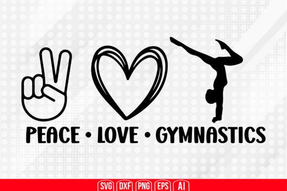 Peace Love Gymnastics Svg Gráfico Artesanato Por TeeKing124