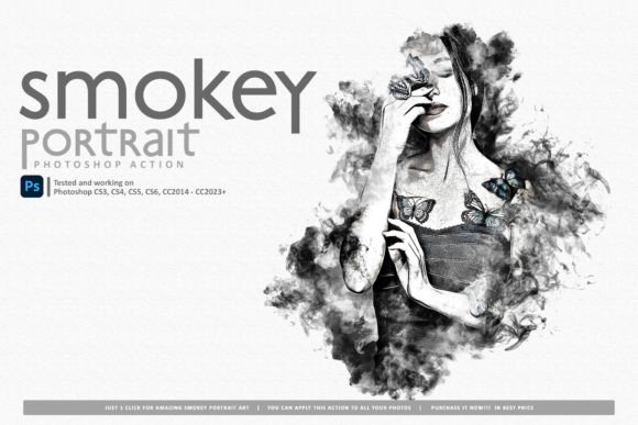Smokey Portrait - Photoshop Action Graphic Actions & Presets By MoonSVG