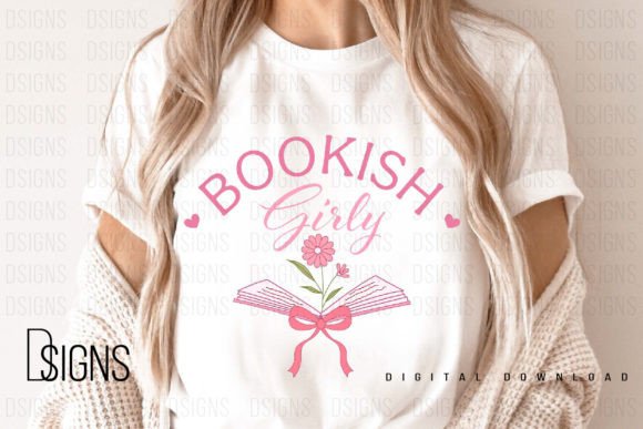 Book Bookish Girly Coquette Sublimation Graphic T-shirt Designs By DSIGNS