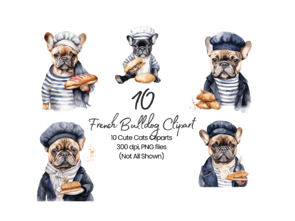 French Bulldog Clipart Gráfico Manualidades Por Haha_Hub