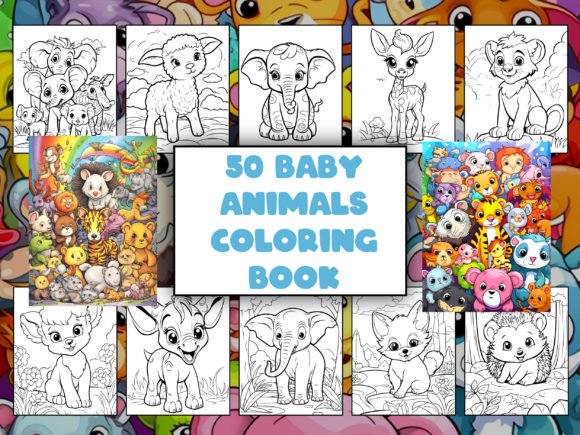 50 Baby Animals Coloring Pages Graphic AI Coloring Pages By imane.azami.hassani