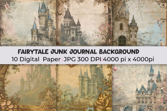 Fairytale Junk Journal Background Graphic Backgrounds By mirazooze
