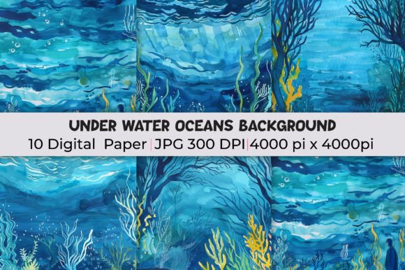 Under Water Oceans Backgrounds Graphic Backgrounds By mirazooze