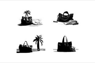 Beach-bag-with Sunglass Silhouette Graphic Illustrations By Creative shirts 2