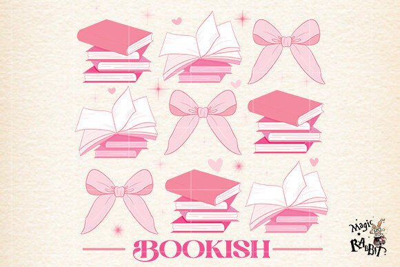 Coquette Books PNG Sublimation Graphic Illustrations By Magic Rabbit