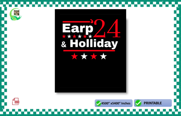 Earp Holliday 2024 Election Illustration Designs de T-shirts Par AME⭐⭐⭐