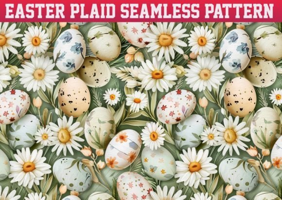 Easter Bunny Ears Seamless Pattern Jpg Grafik Papier-Muster Von seasonal