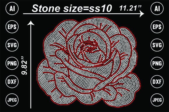 (Flower ) Rhinestone Templates Design Graphic Crafts By TRANSFORM20