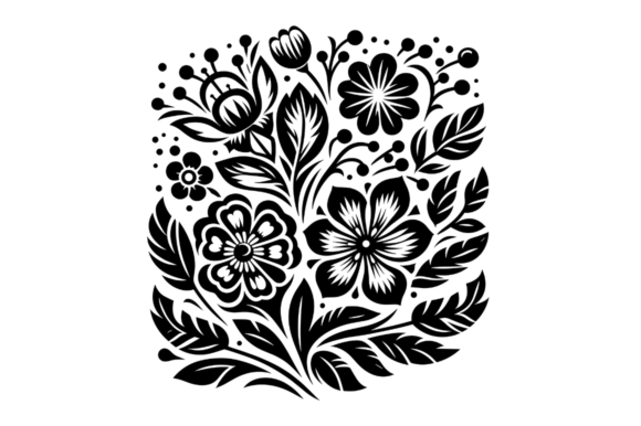 Flower Wreath SVG, Floral Monogram PNG Afbeelding Afdrukbare Illustraties Door Artful Assetsy