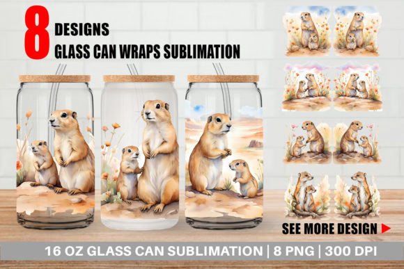 Glass Can Prairie Dog Mother Day Graphic Illustrations By Artnoy