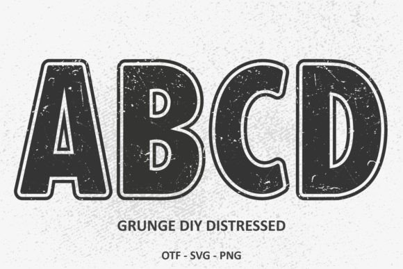 Grunge Diy Distressed Display-Schriftarten Schriftart Von Font Craft Studio