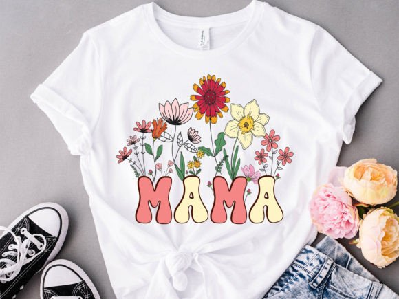 Mama, Wildflower Sublimation T-Shirt Grafika Rękodzieła Przez PODxDESIGNER