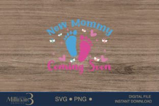 New Mommy Coming Soon SVG Illustration Modèles d'Impression Par Millionair3 Designs 5