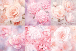 Watercolor White Pink Flower Backgrounds Grafica Sfondi Di Color Studio 10