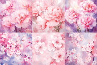 Watercolor White Pink Flower Backgrounds Graphic Backgrounds By Color Studio 2