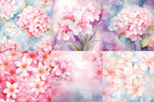 Watercolor White Pink Flower Backgrounds Grafica Sfondi Di Color Studio 3