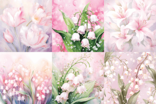 Watercolor White Pink Flower Backgrounds Grafica Sfondi Di Color Studio 7
