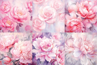 Watercolor White Pink Flower Backgrounds Grafica Sfondi Di Color Studio 9