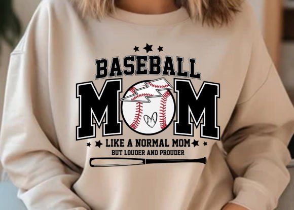 Baseball Mom Varsity Loud and Proud SVG Graphic T-shirt Designs By syedafatematujjuhura