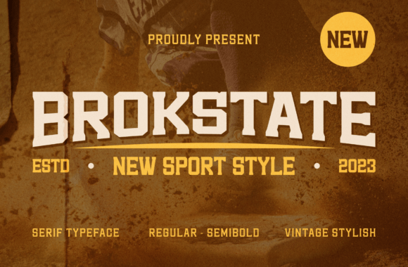 Brokstate Display Font By Marvadesign