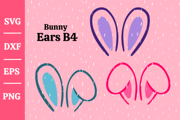 Bunny Ears Cut File, Easter Svg #B3 Gráfico Ilustraciones Imprimibles Por momstercraft