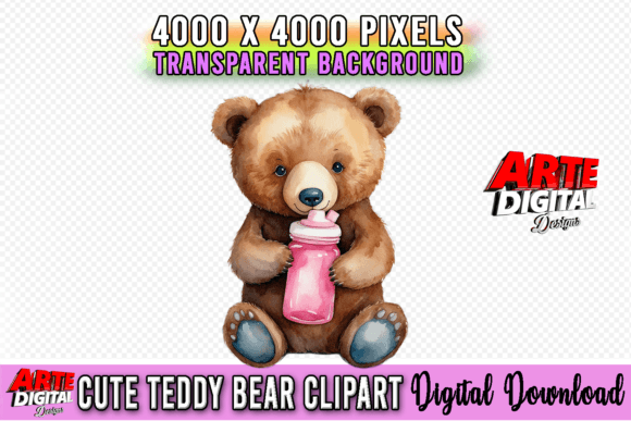 Cute Teddy Bear Clipart - Teddy Bear Png Illustration Illustrations Imprimables Par Arte Digital Designs