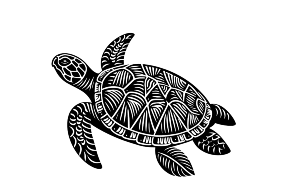 Cute Turtle SVG File, Tortoise Clip Art Grafika Ilustracje do Druku Przez Artful Assetsy