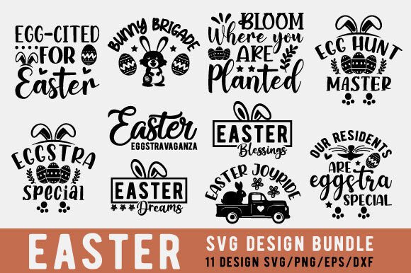 Easter Svg Bundle, Easter Bunny T Shirt Grafika Rękodzieła Przez Svg Design Hub