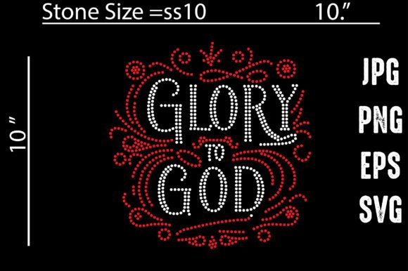 Glory to God Rhinestone Templates Design Graphic Crafts By Mandala design