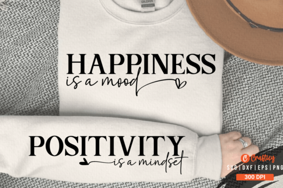 Happiness is a Mood SVG Sleeve Design Graphic T-shirt Designs By Crafticy