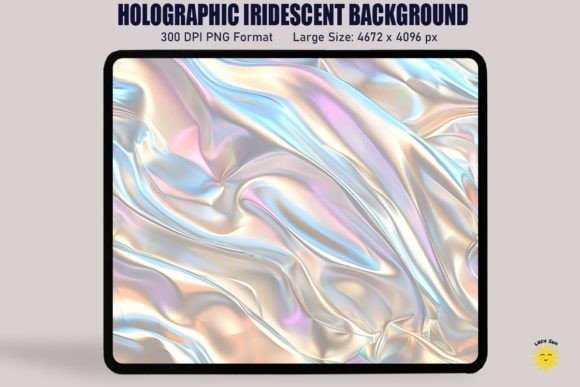 Holographic Iridescent Background Gráfico Planos de Fundo Por Lazy Sun
