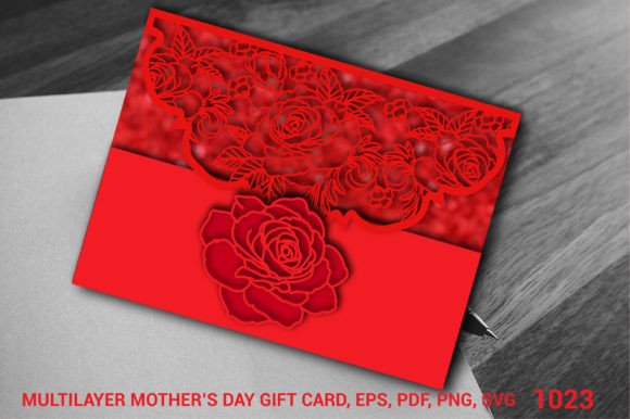 Mother’s Day Gift Card SVG Laser Cut1023 Graphic 3D SVG By kamrun82