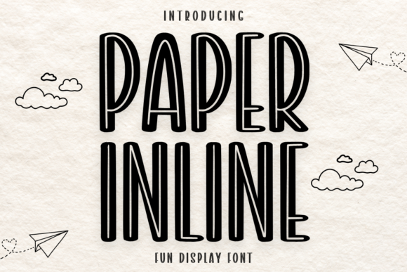 Paper Inline Display Font By Minimalist Eyes