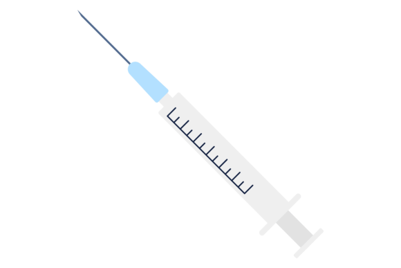Syringe Icon. Medical Vaccine Shot Color Afbeelding Afdrukbare Illustraties Door ladadikart