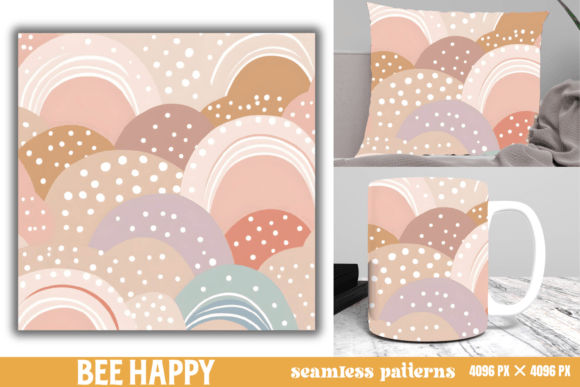 Bee Happy Seamless Patterns Graphic Patterns By CraftArt