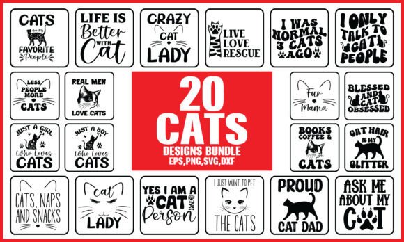 Cats SVG Bundle Graphic T-shirt Designs By ThreadBeat