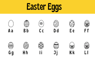 Easter Eggs Dingbats Font By Chonada 2