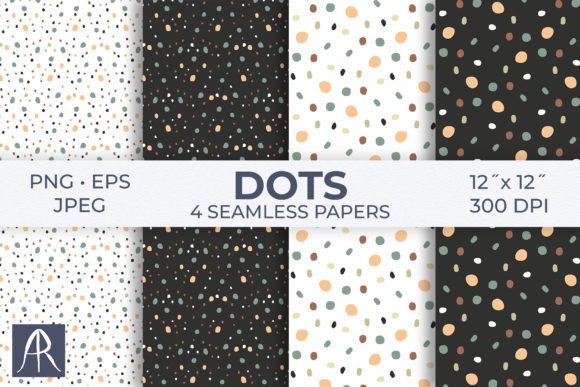 Hand-Drawn Doodle Dot Digital Papers PNG Graphic Patterns By neauth