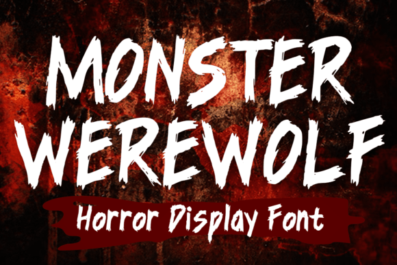 Monster Werewolf Fontes de Exibição Fonte Por MVMET