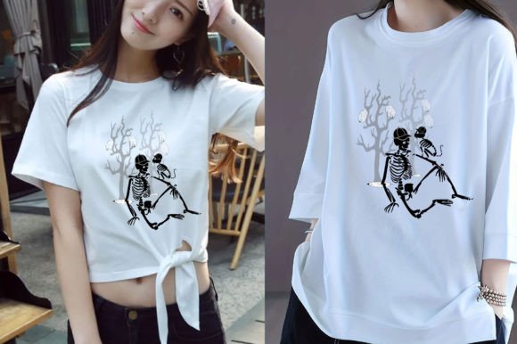 Skeletons Cat Love Grafik T-shirt Designs Von Design shop