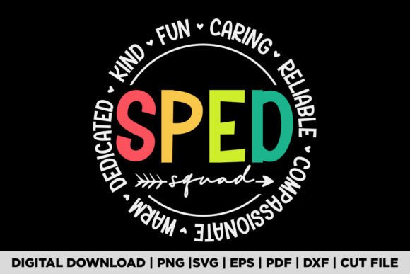 Sped Squad T-shirt Graphic T-shirt Designs By POD Graphix